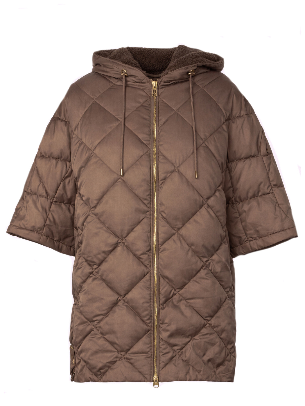 CAPPA PIUMINO CAPPUCCIO FAKE LAMB,2 TG,100%PL,MADE IN PRC    - TAUPE